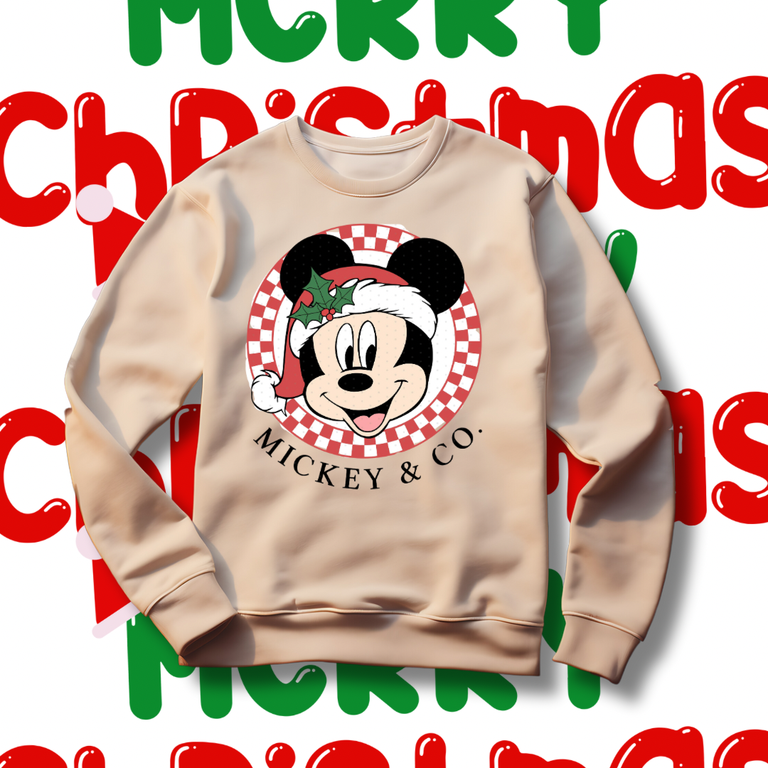 Vintage Christmas Mickey & Co Sweatshirt