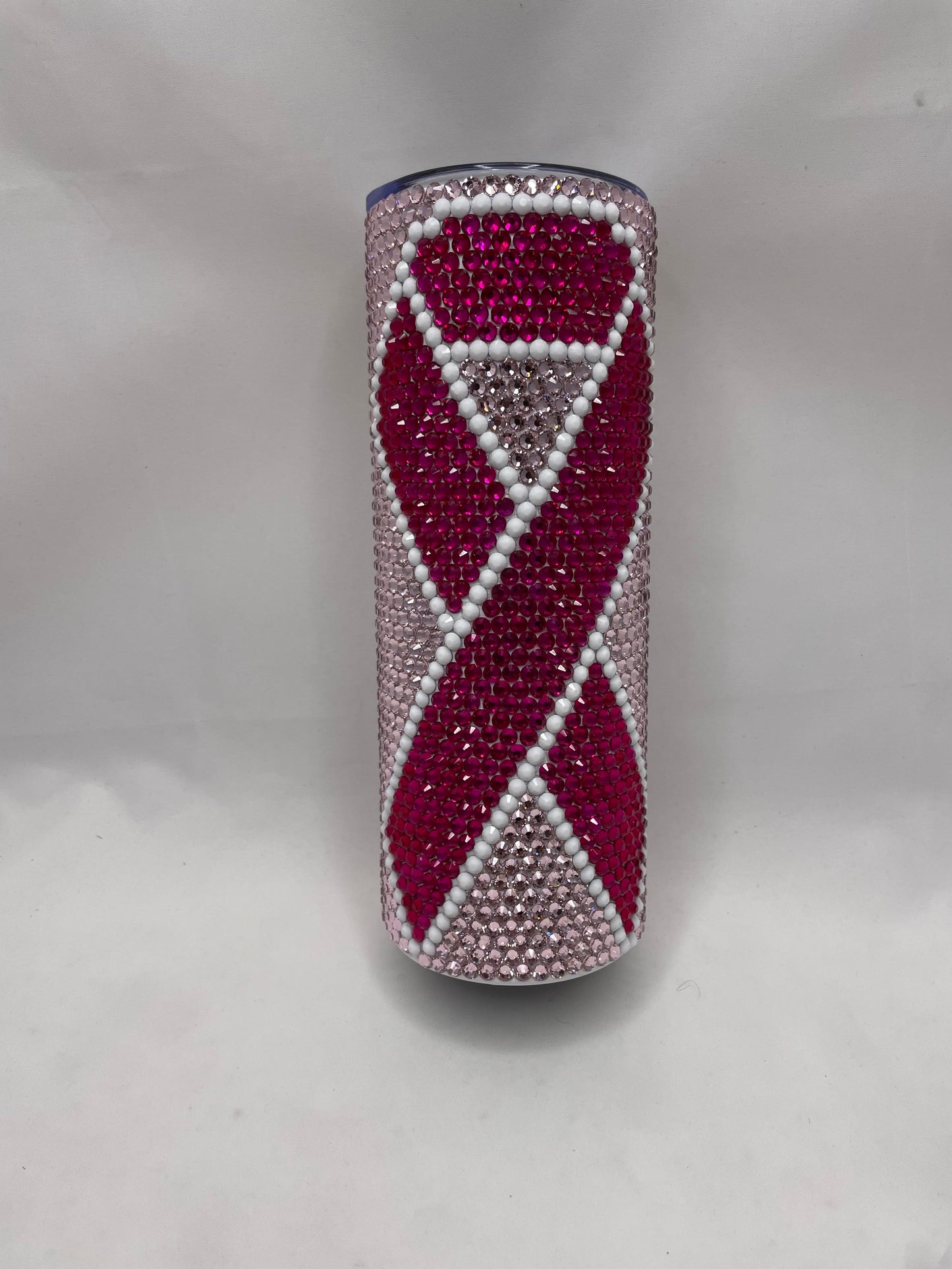 Rhinestone Breast Cancer Awareness Themed Tumbler