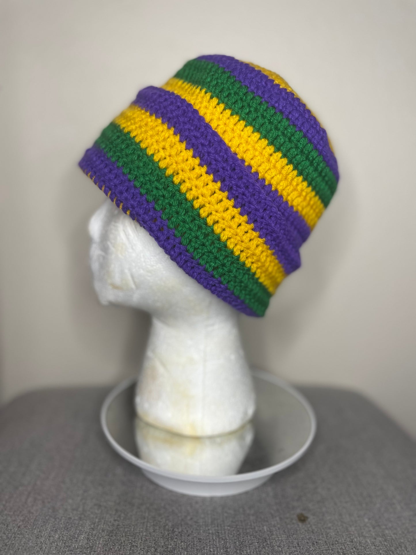 Mardi Gras 2 in 1 Crochet Ski Mask & Hat