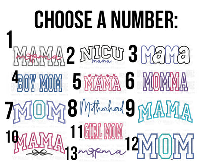 Mothers Day Embroidered Sweatshirts