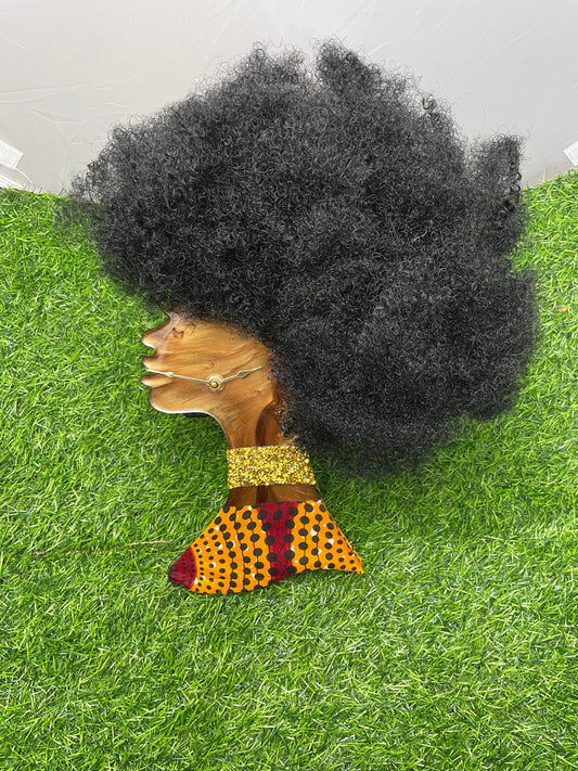 Afro Lady Clock