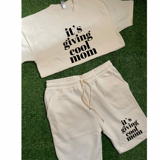 It’s Giving Cool Mom Shirt & Shorts Set