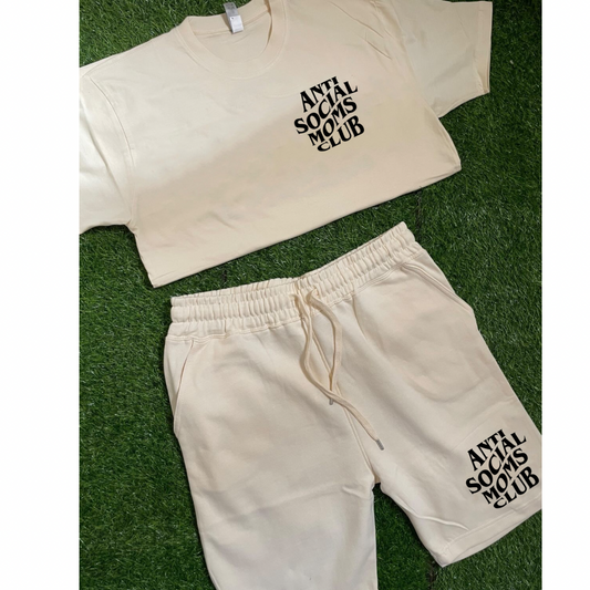 Anti Social Moms Club Shirt & Shorts Set